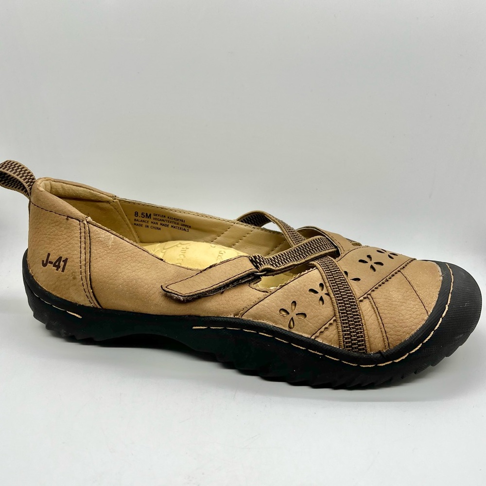 J-41 Skyler Vegan Leather Women's Tan Casual Shoes Size 8.5